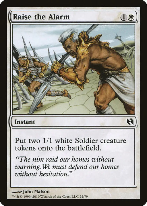 Raise the Alarm [Duel Decks: Elspeth vs. Tezzeret] - MTG Single