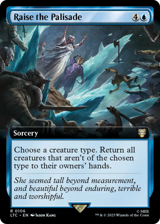 Raise the Palisade (Extended Art) [The Lord of the Rings: Tales of Middle-Earth Commander] - MTG Single