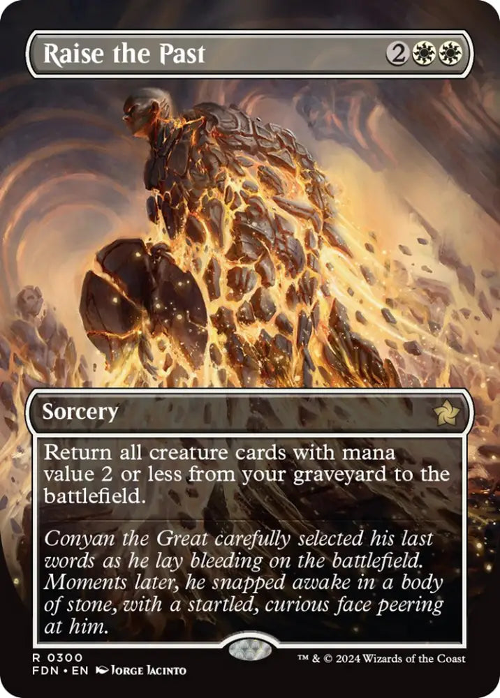 Raise the Past (Borderless) [Foundations] - MTG Single