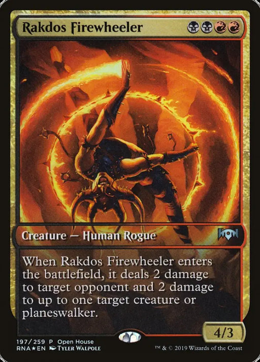 Rakdos Firewheeler (Open House) (Extended Art) [Ravnica Allegiance Promos] - MTG Single