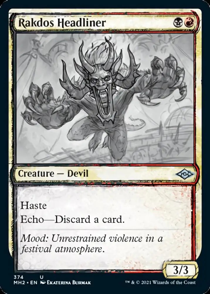 Rakdos Headliner (Sketch) [Modern Horizons 2] - MTG Single