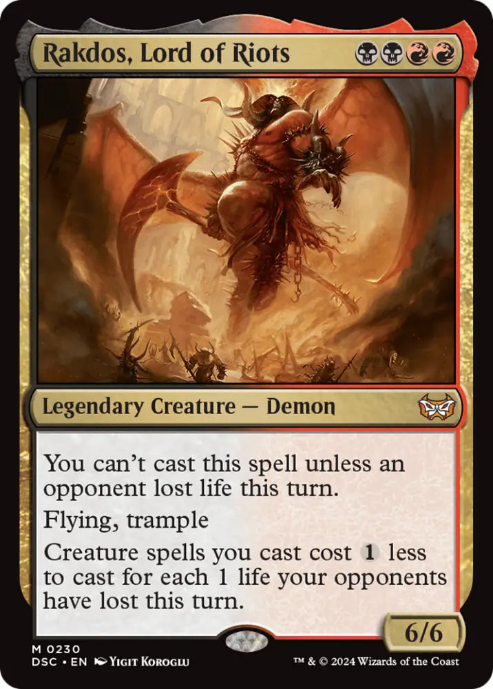 Rakdos Lord of Riots [Duskmourn: House of Horror Commander] - MTG Single