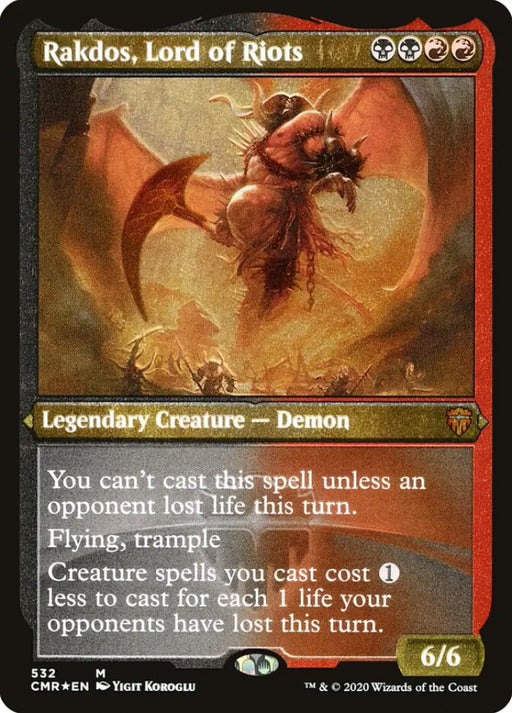 Rakdos Lord of Riots (Etched) [Commander Legends] - MTG Single