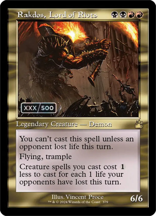 Rakdos Lord of Riots (Retro) (Serialized) [Ravnica Remastered] - MTG Single