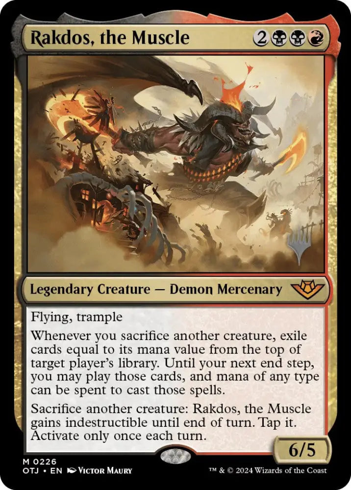 Rakdos the Muscle (Promo Pack) [Outlaws of Thunder Junction Promos] - MTG Single