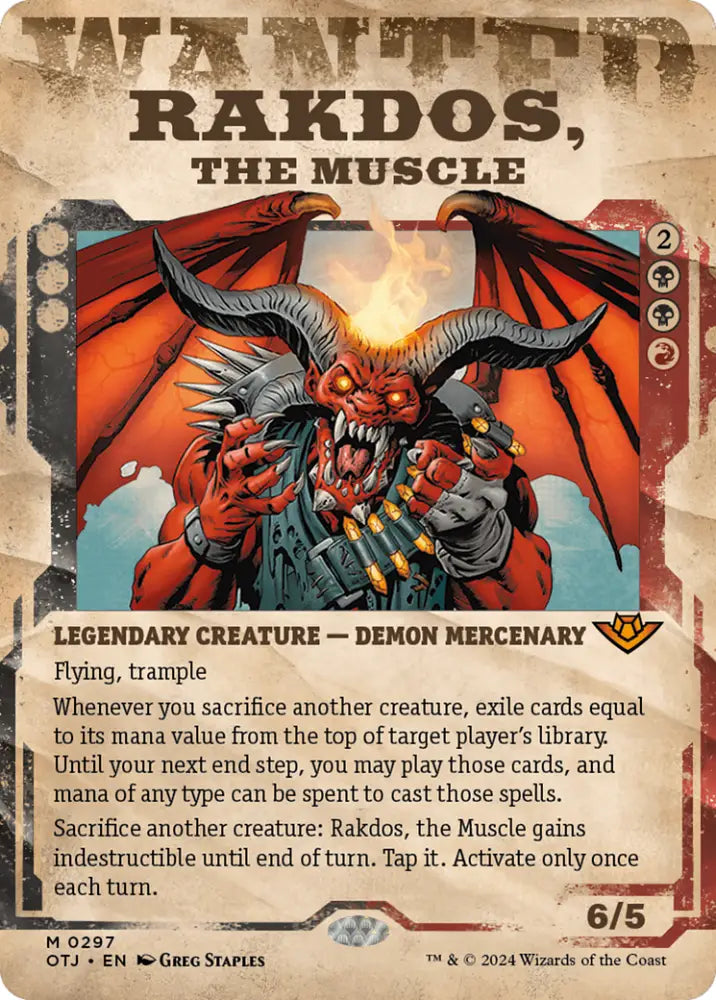 Rakdos the Muscle (Showcase) [Outlaws of Thunder Junction] - MTG Single