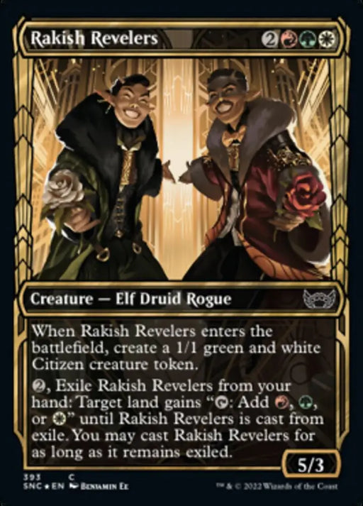 Rakish Revelers (Showcase Golden Age Gilded Foil) [Streets of New Capenna] - MTG Single