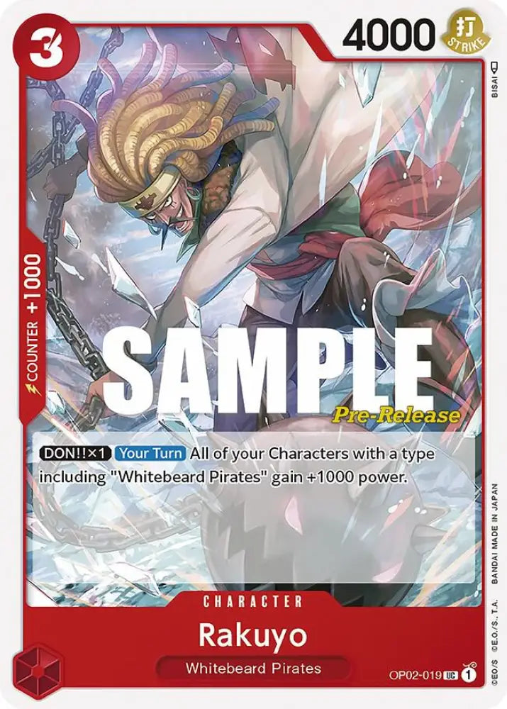 Rakuyo (OP02-019) [Paramount War Pre-Release Cards]