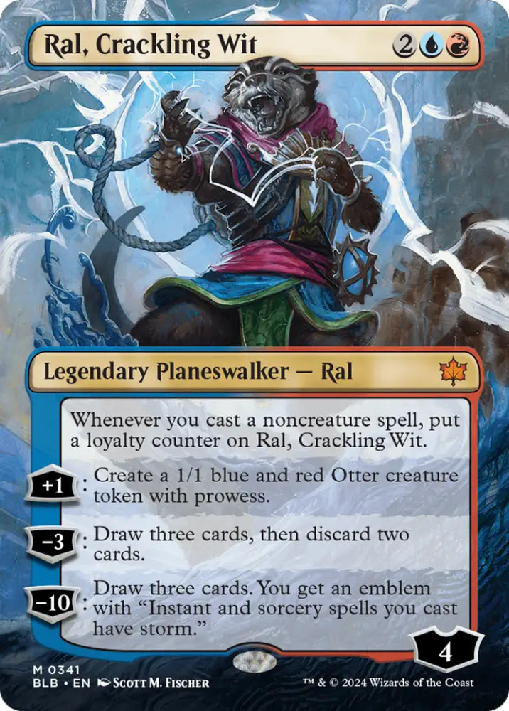 Ral Crackling Wit (Borderless) [Bloomburrow] - MTG Single