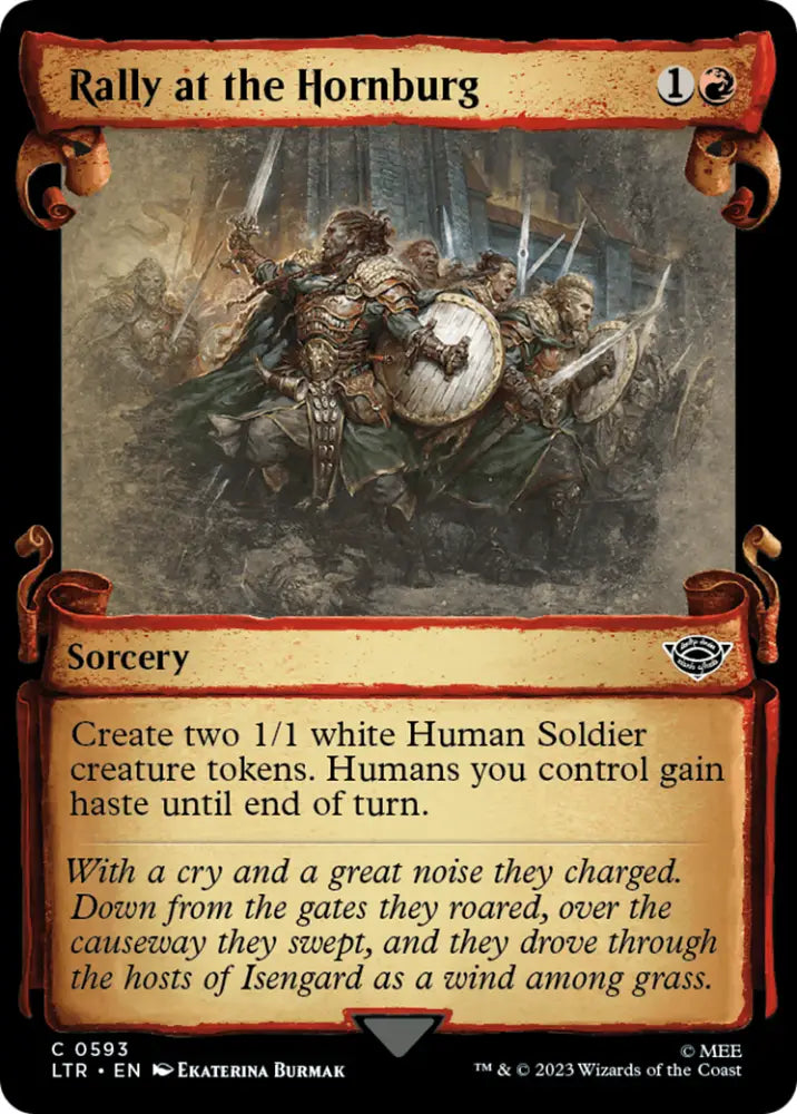 Rally at the Hornburg [The Lord of the Rings: Tales of Middle-Earth Showcase Scrolls] - MTG Single