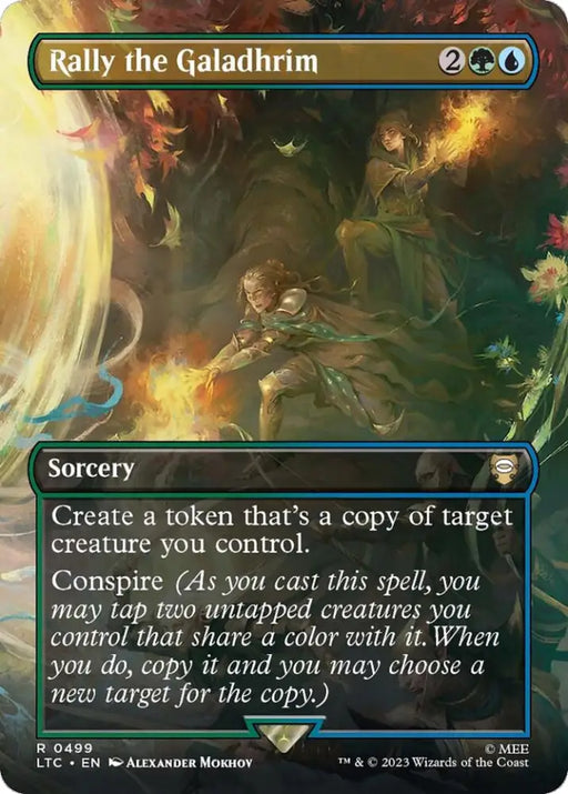 Rally the Galadhrim (Borderless) [The Lord of the Rings: Tales of Middle-Earth Commander] - MTG Single