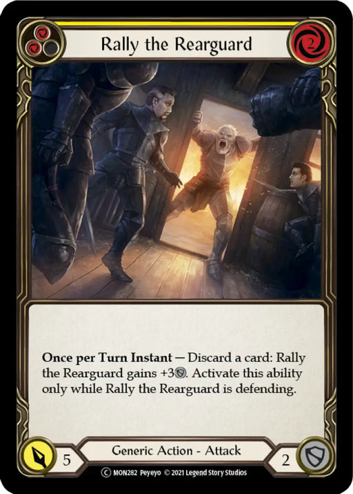 Rally the Rearguard (Yellow) [Monarch Unlimited] Unlimited Rainbow Foil - Flesh And Blood Single