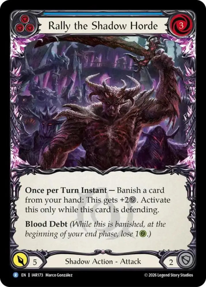 Rally the Shadow Horde (Blue) (IAR173) [Usurp the Shadow Throne]