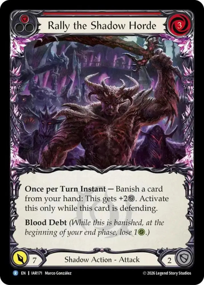 Rally the Shadow Horde (Red) (IAR171) [Usurp the Shadow Throne]