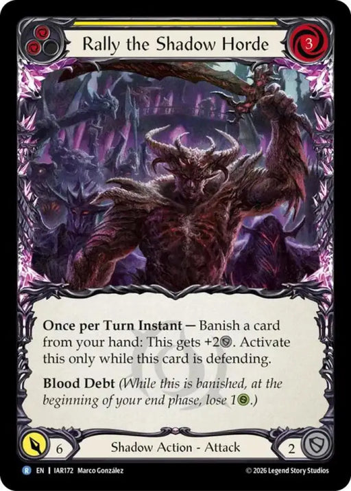 Rally the Shadow Horde (Yellow) (IAR172) [Usurp the Shadow Throne]