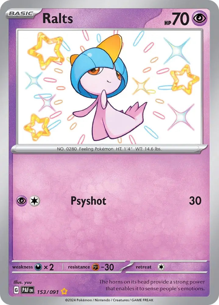 Ralts (153/091) [Scarlet & Violet: Paldean Fates] - Pokemon Single
