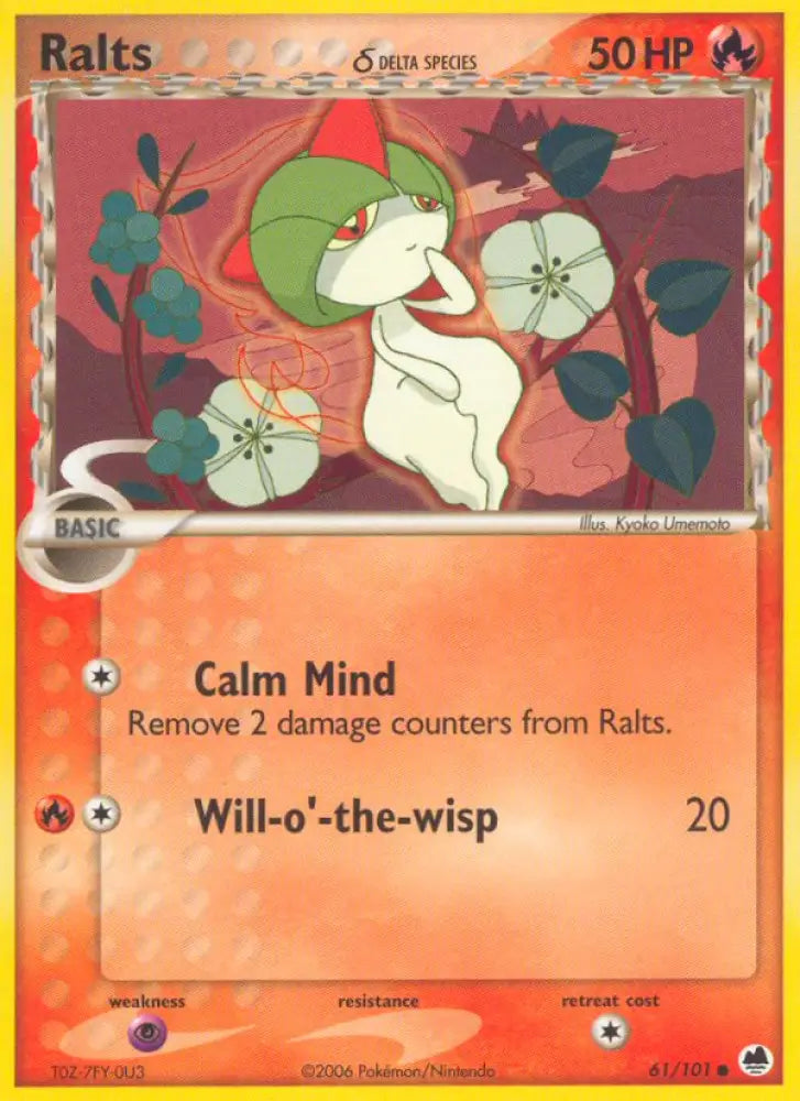 Ralts (61/101) (Delta Species) [EX: Dragon Frontiers] - Pokemon Single