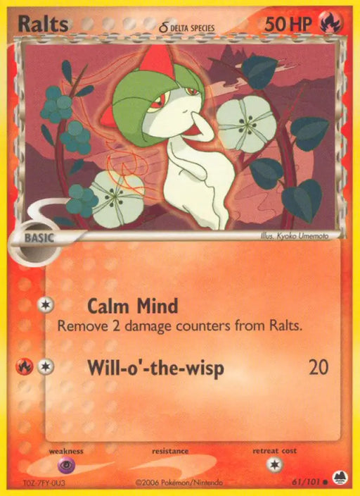 Ralts (61/101) (Delta Species) [EX: Dragon Frontiers] - Pokemon Single