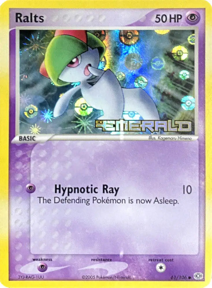 Ralts (61/106) (Stamped) [EX: Emerald] - Pokemon Single