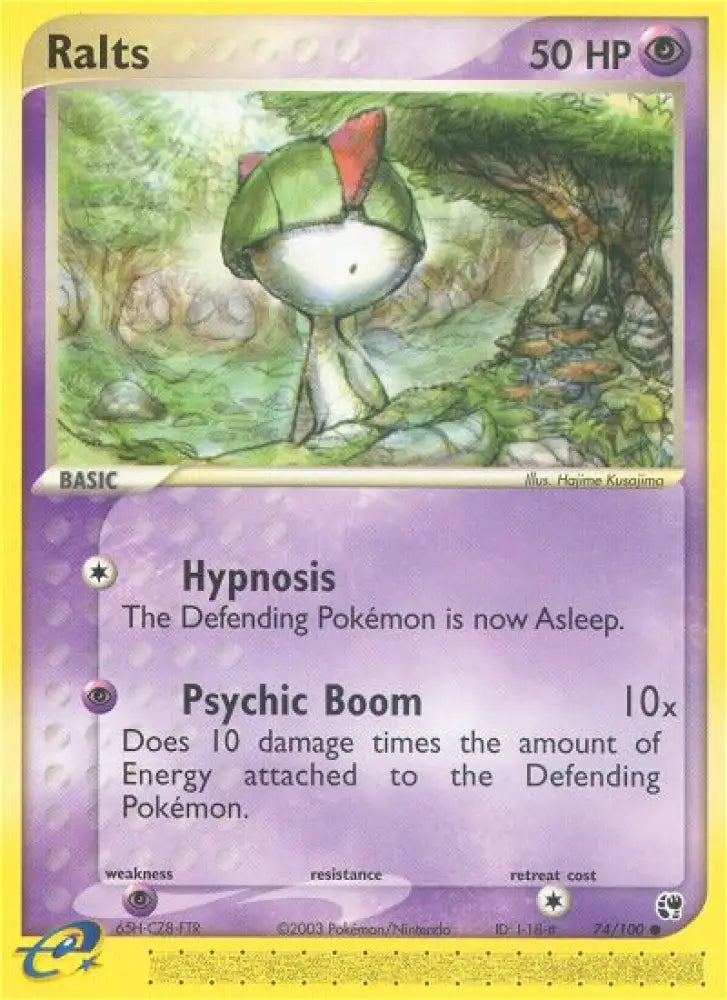 Ralts (74/100) [EX: Sandstorm] - Pokemon Single