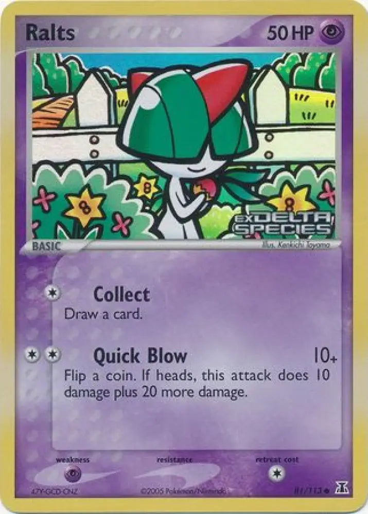 Ralts (81/113) (Stamped) [EX: Delta Species] - Pokemon Single
