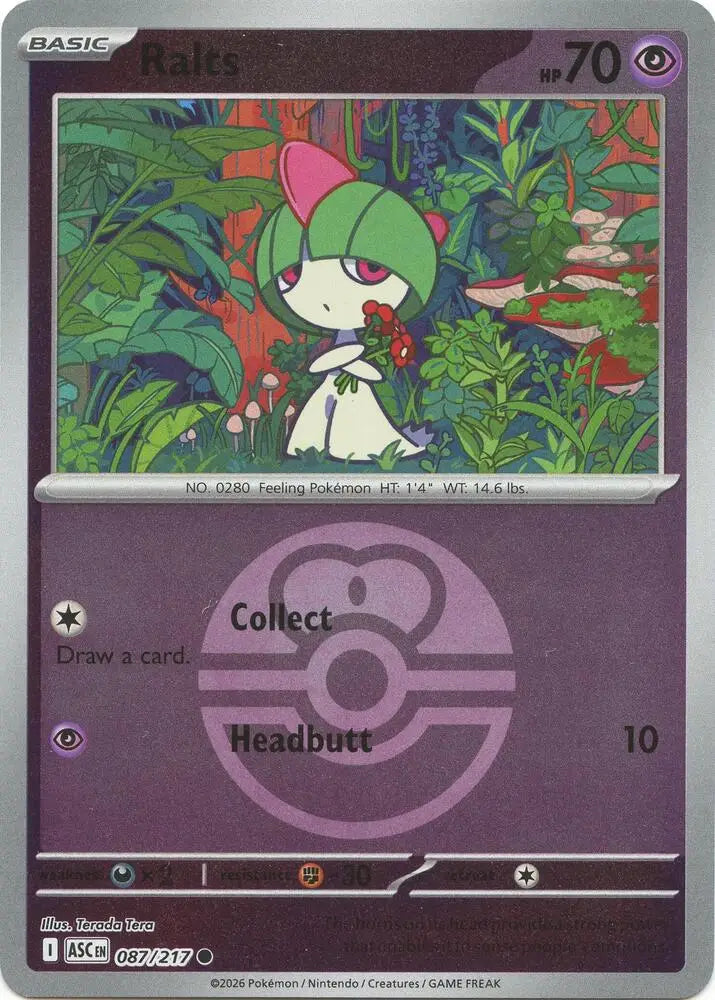 Ralts (Love Ball) (087/217) [ME: Ascended Heroes]