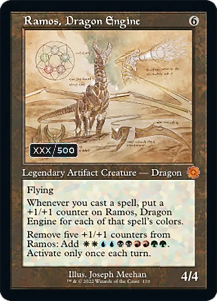 Ramos Dragon Engine (Retro Schematic) (Serialized) [The Brothers’ War Retro Artifacts] - MTG Single