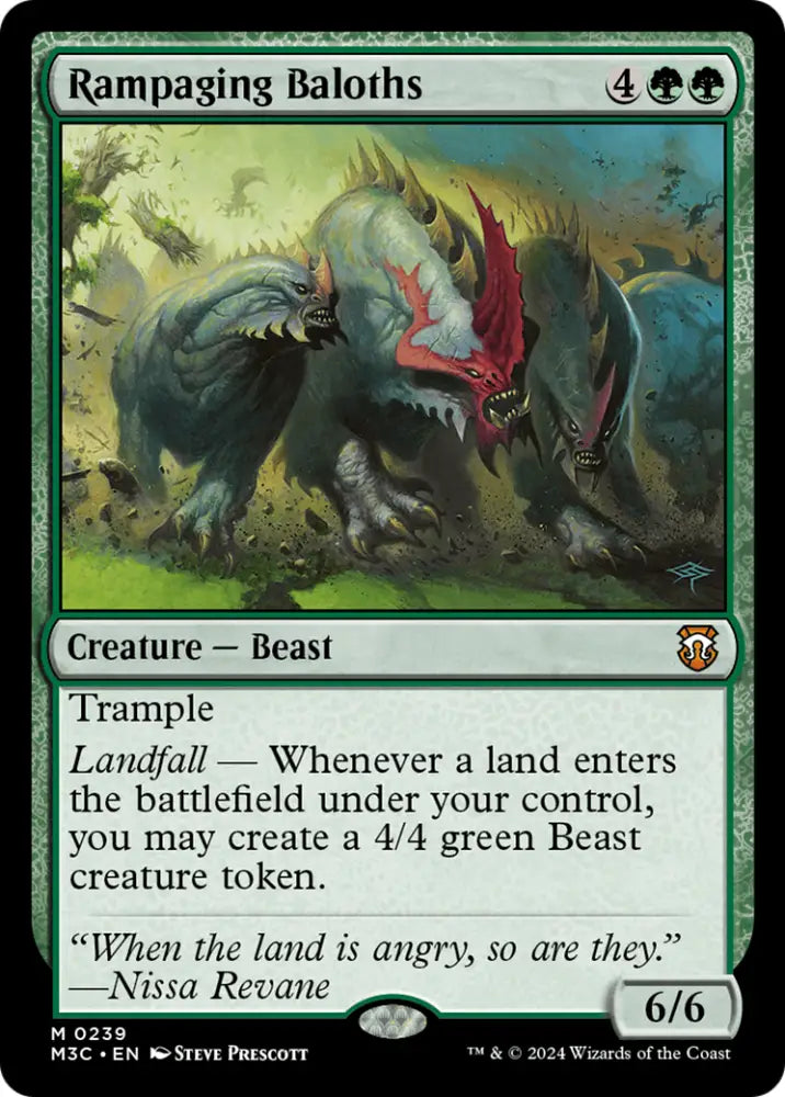Rampaging Baloths (Ripple Foil) [Modern Horizons 3 Commander] - MTG Single