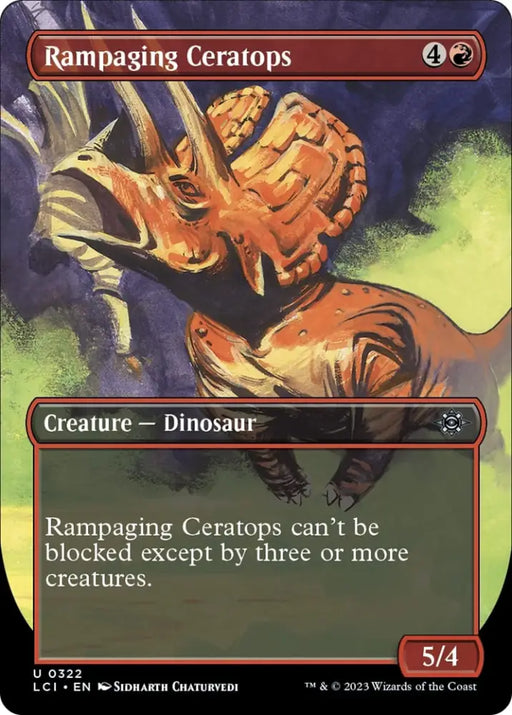 Rampaging Ceratops (Borderless) [The Lost Caverns of Ixalan] - MTG Single