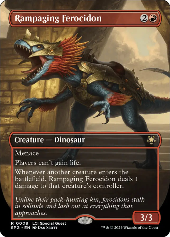 Rampaging Ferocidon (Borderless) [The Lost Caverns of Ixalan Special Guests] - MTG Single