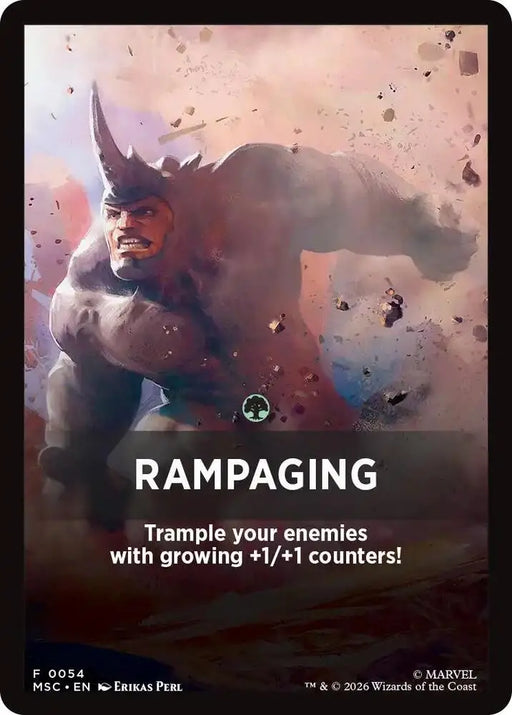 Rampaging Theme Card (54) [Marvel Super Heroes Commander]