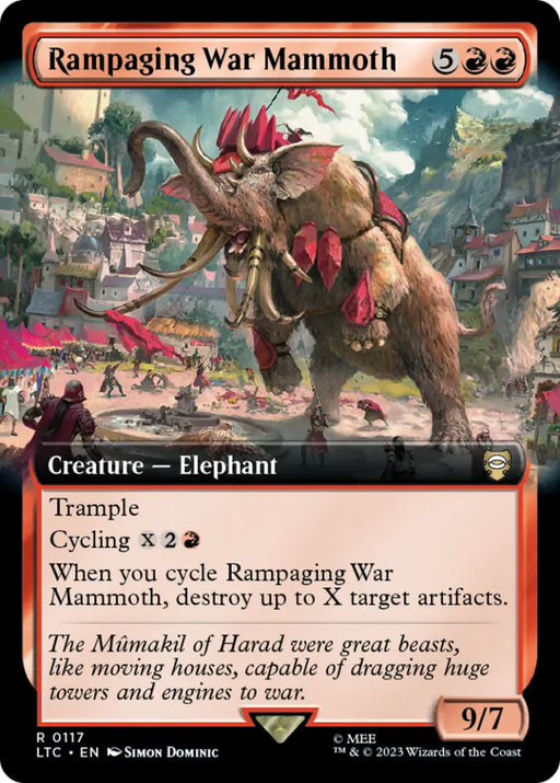 Rampaging War Mammoth (Extended Art) [The Lord of the Rings: Tales of Middle-Earth Commander] - MTG Single