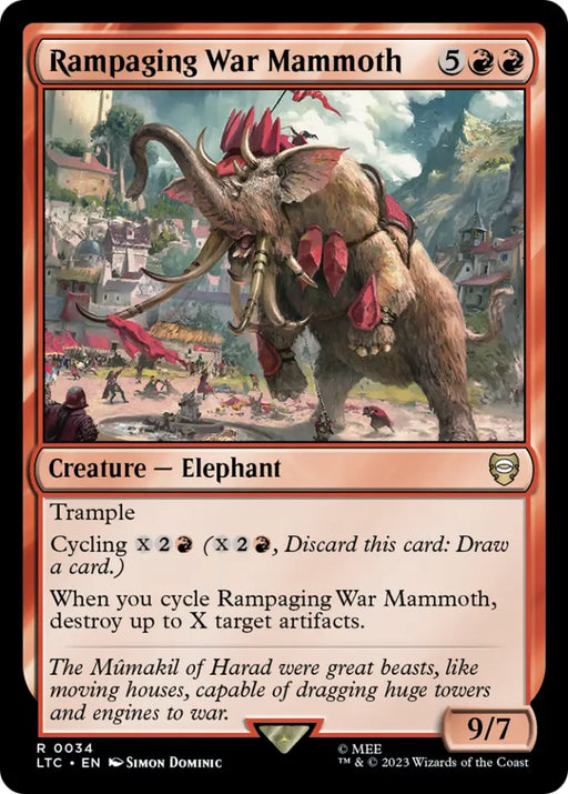 Rampaging War Mammoth [The Lord of the Rings: Tales of Middle-Earth Commander] - MTG Single