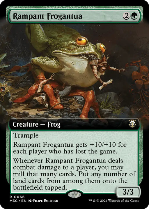 Rampant Frogantua (Extended Art) (Ripple Foil) [Modern Horizons 3 Commander] - MTG Single