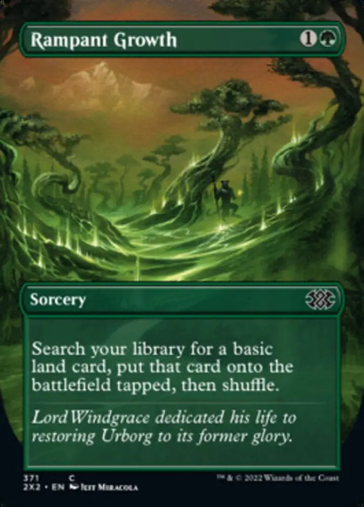 Rampant Growth (Borderless Alternate Art) [Double Masters 2022] - MTG Single