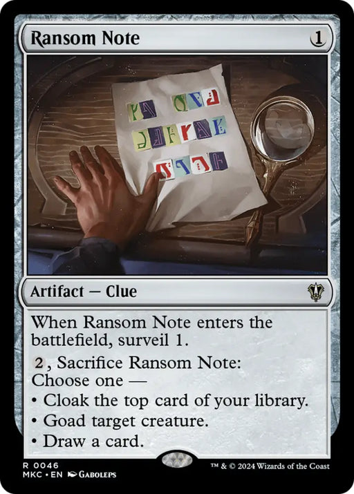 Ransom Note (0046) [Murders at Karlov Manor Commander] - MTG Single