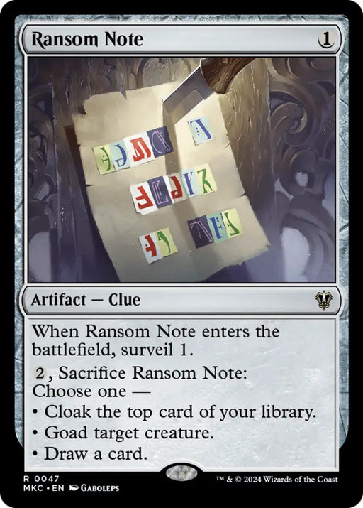 Ransom Note (0047) [Murders at Karlov Manor Commander] - MTG Single
