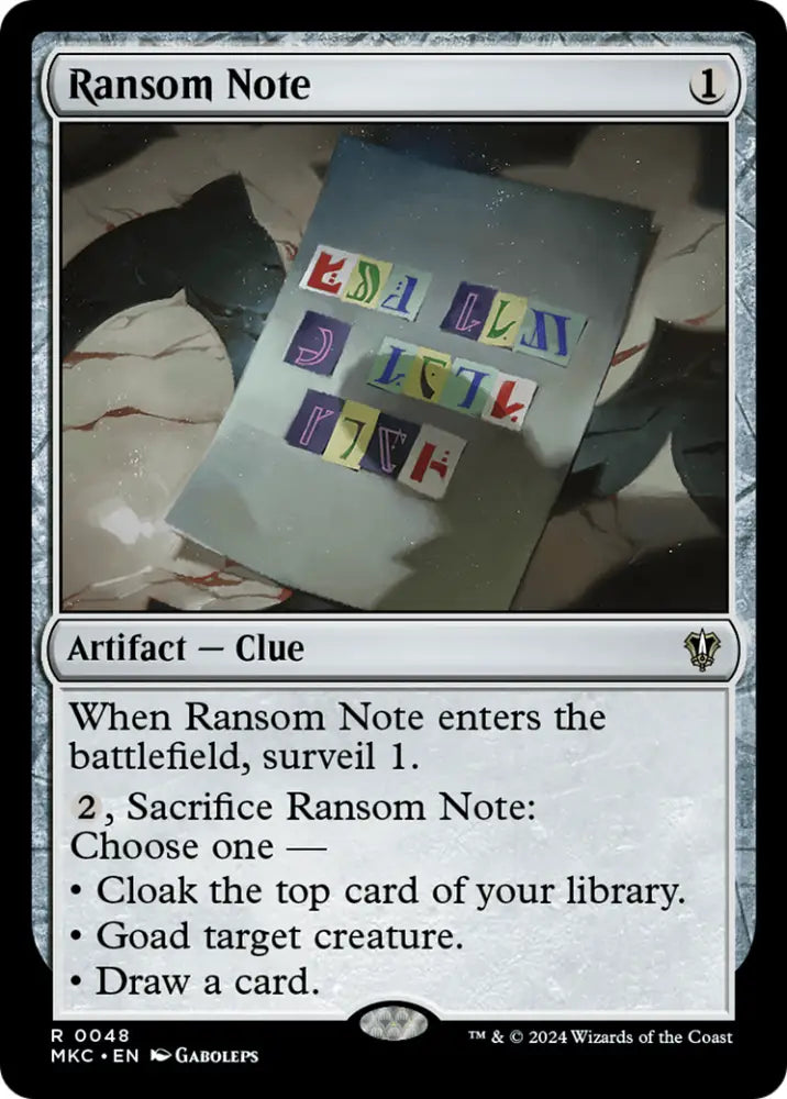 Ransom Note (0048) [Murders at Karlov Manor Commander] - MTG Single