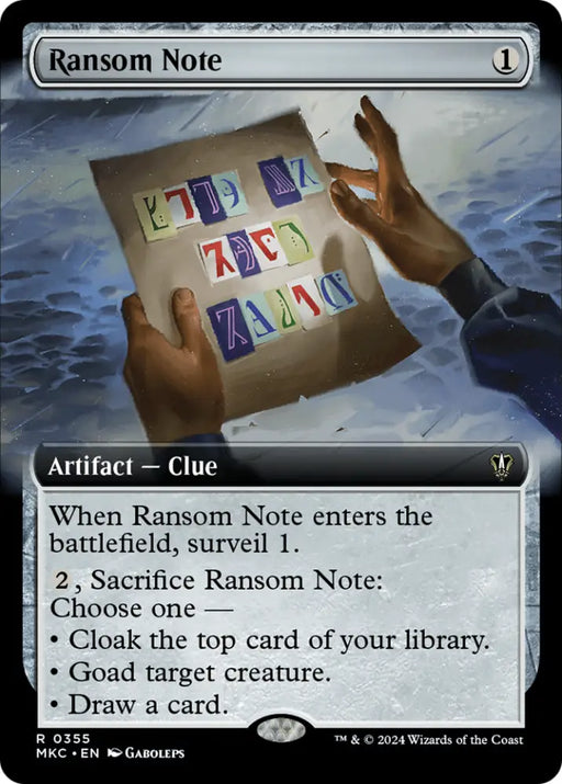 Ransom Note (0355) (Extended Art) [Murders at Karlov Manor Commander] - MTG Single