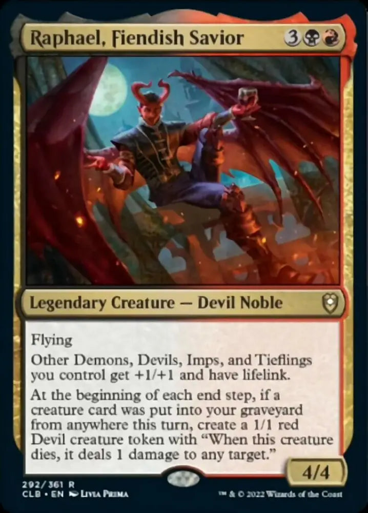 Raphael Fiendish Savior [Commander Legends: Battle for Baldur’s Gate] - MTG Single