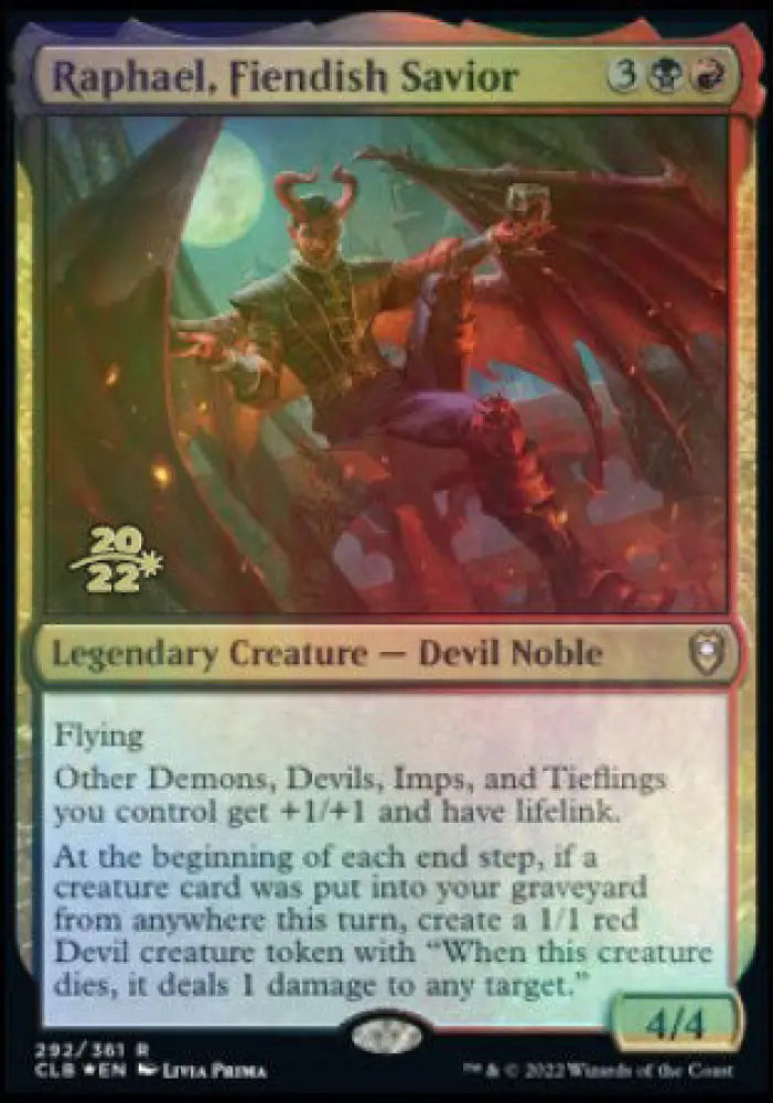 Raphael Fiendish Savior [Commander Legends: Battle for Baldur’s Gate Prerelease Promos] - MTG Single