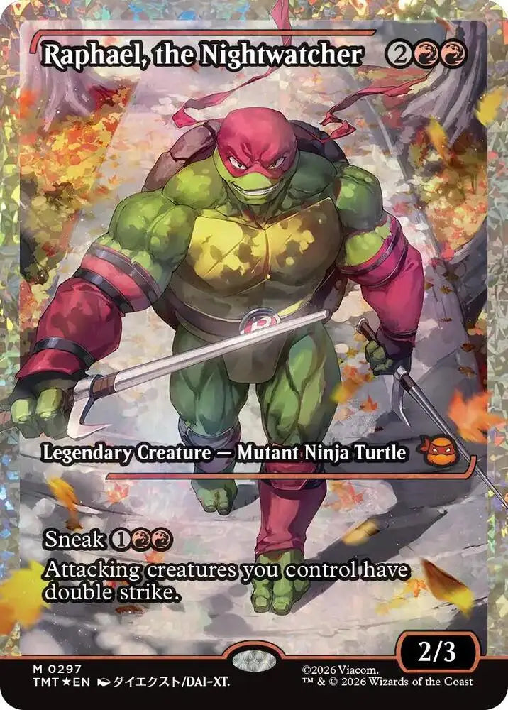 Raphael, the Nightwatcher (Showcase) (Fracture Foil) (297) [Teenage Mutant Ninja Turtles]