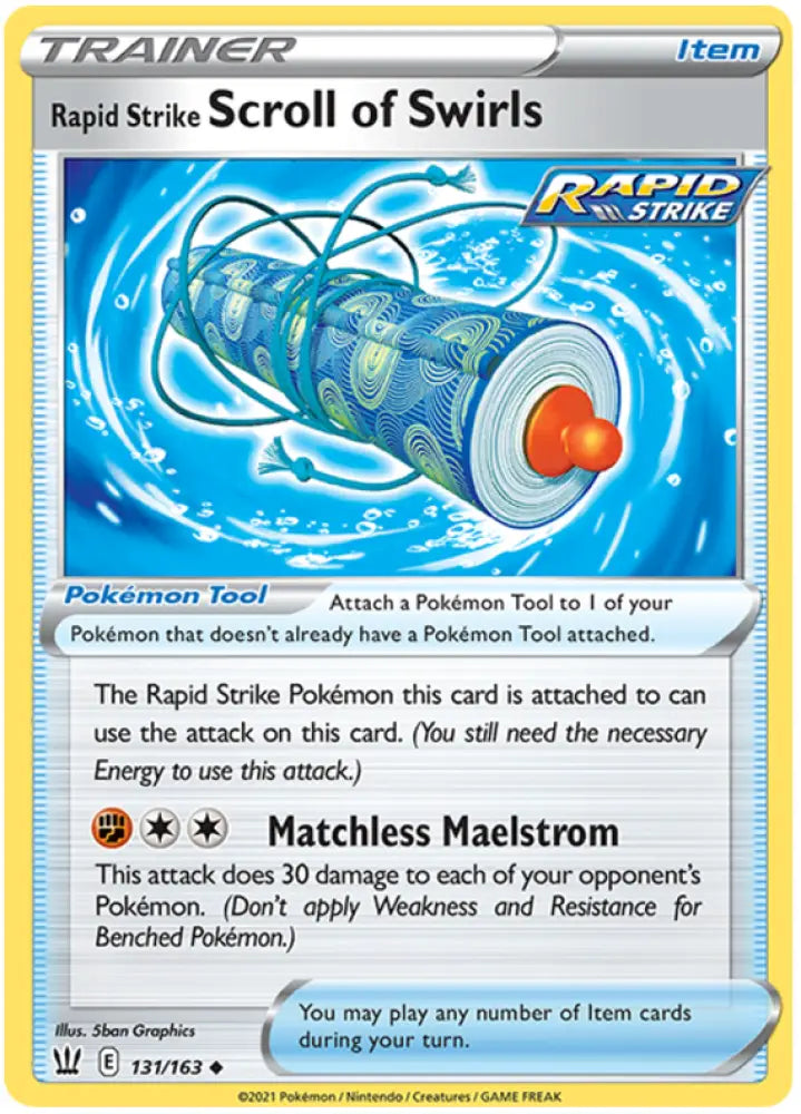 Rapid Strike Scroll of Swirls (131/163) [Sword & Shield: Battle Styles] - Pokemon Single