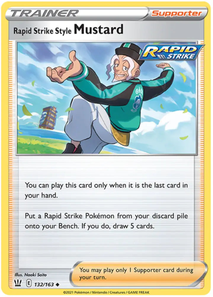 Rapid Strike Style Mustard (132/163) [Sword & Shield: Battle Styles] - Pokemon Single