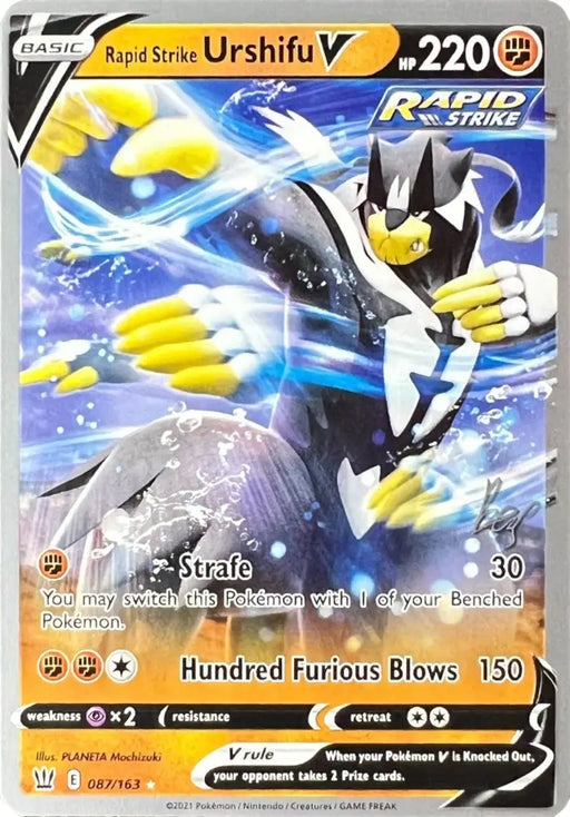 Rapid Strike Urshifu V (087/163) (Cheryl Again - Sebastian Lashmet) [World Championships 2022] - Pokemon Single