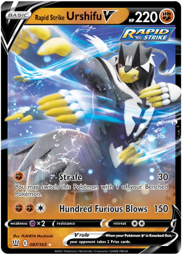 Rapid Strike Urshifu V (087/163) [Sword & Shield: Battle Styles] - Pokemon Single