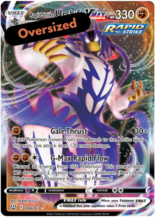 Rapid Strike Urshifu VMAX (088/163) (Jumbo Card) [Sword & Shield: Battle Styles] - Pokemon Single