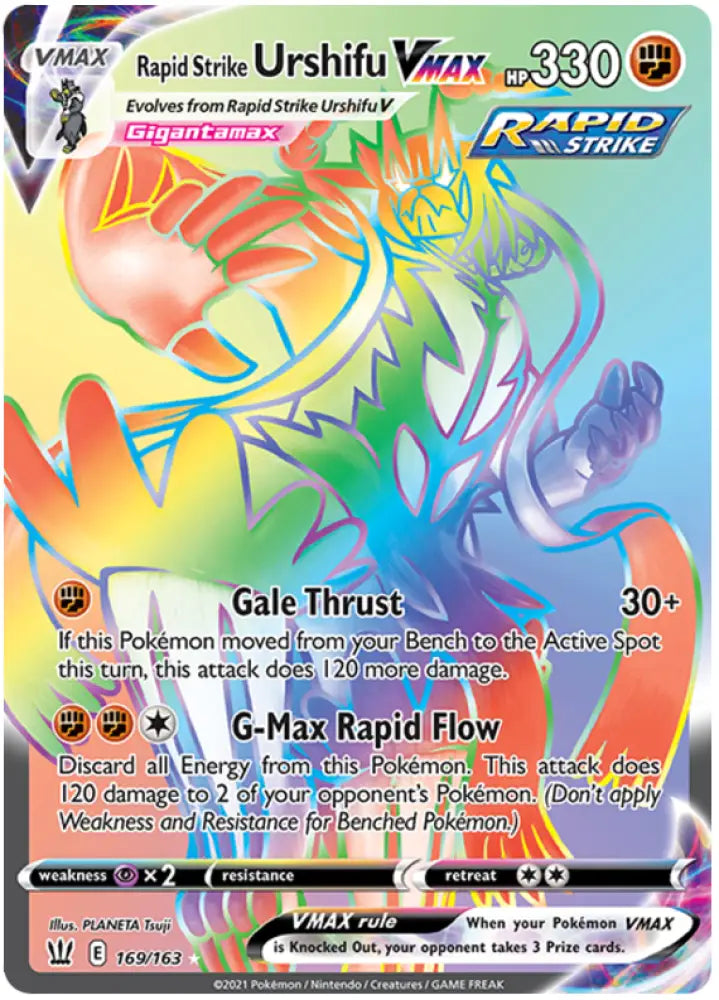 Rapid Strike Urshifu VMAX (169/163) [Sword & Shield: Battle Styles] - Pokemon Single