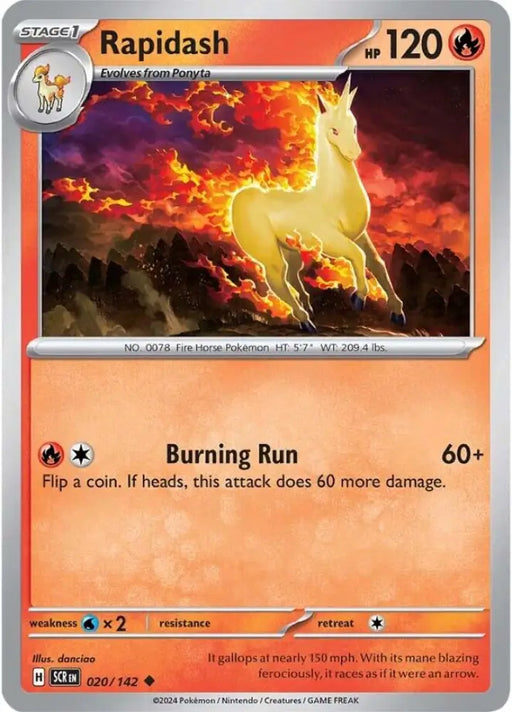 Rapidash (020/142) [Scarlet & Violet: Stellar Crown] - Pokemon Single