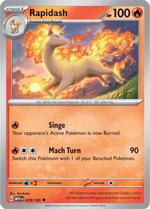 Rapidash (078/165) [Scarlet & Violet 151] - Pokemon Single